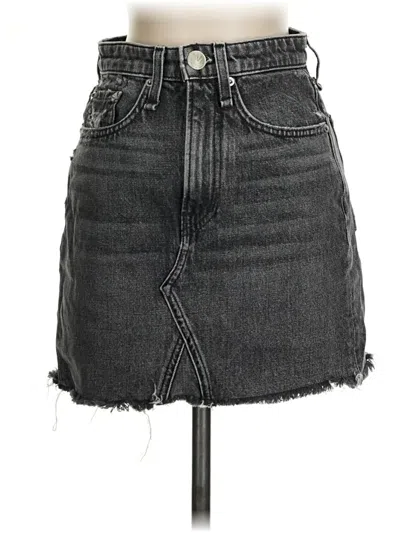 Pre-owned Rag & Bone Denim Skirt In Black