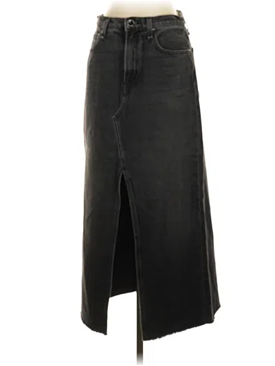 Pre-owned Rag & Bone Denim Skirt In Black