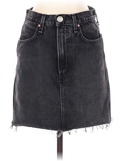 Pre-owned Rag & Bone Denim Skirt In Black