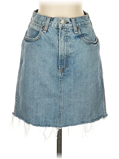 Pre-owned Rag & Bone Denim Skirt In Blue