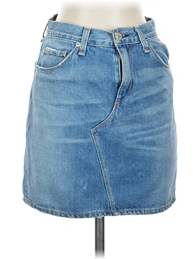 Pre-owned Rag & Bone Denim Skirt In Blue
