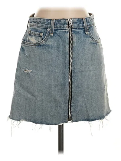 Pre-owned Rag & Bone Denim Skirt In Blue