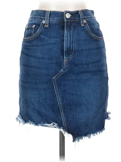 Pre-owned Rag & Bone Denim Skirt In Blue