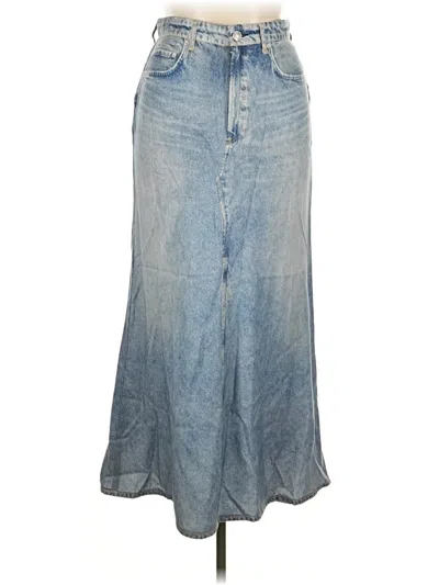 Pre-owned Rag & Bone Denim Skirt In Blue