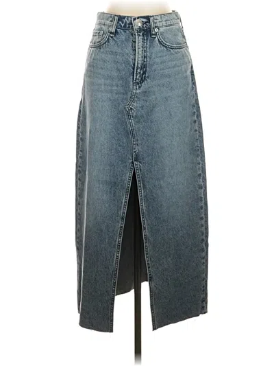Pre-owned Rag & Bone Denim Skirt In Blue