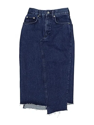 Pre-owned Rag & Bone Denim Skirt In Blue