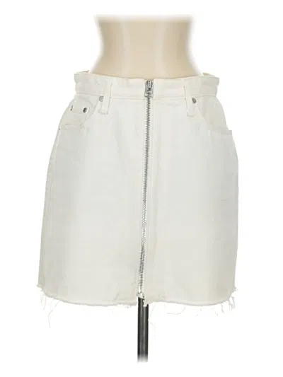 Pre-owned Rag & Bone Denim Skirt In Ivory