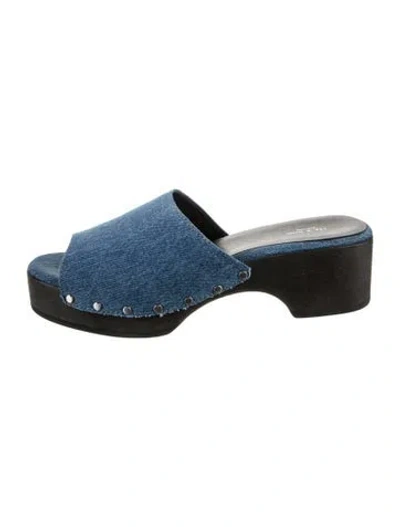 Pre-owned Rag & Bone Denim Slides In Blue