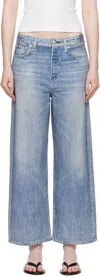 Rag & Bone Blue Wide Featherweight Sofie Jeans
