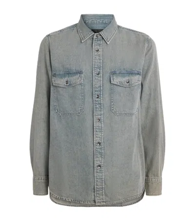 Rag & Bone Denim Twin-pocket Overshirt In Blue