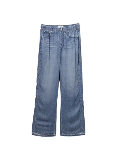 Rag & Bone Denim-print Trousers In Blue