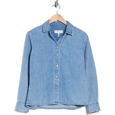 Rag & Bone Denise Cotton Shirt In Blue