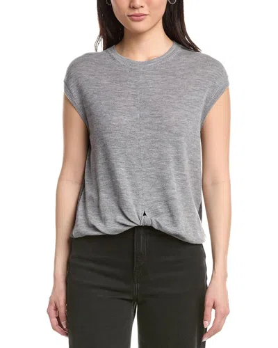 Rag & Bone Dennis Twist Wool Sweater In Gray