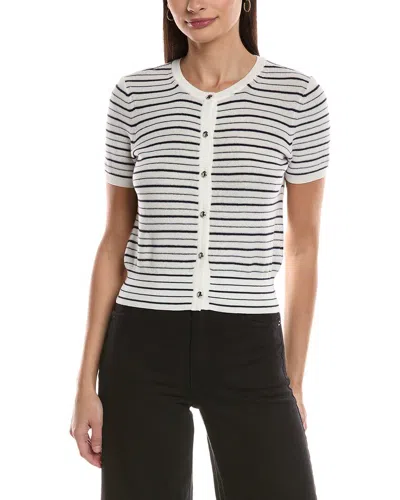 Rag & Bone Dina Stripe Cardigan In White