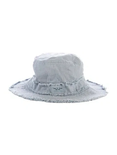 Pre-owned Rag & Bone Distressed Bucket Hat In Blue
