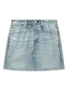 Rag & Bone Distressed Denim Mini Skirt In Blue