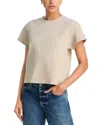 Rag & Bone Distressed Washed Kelly Boxy Tee In Neutral