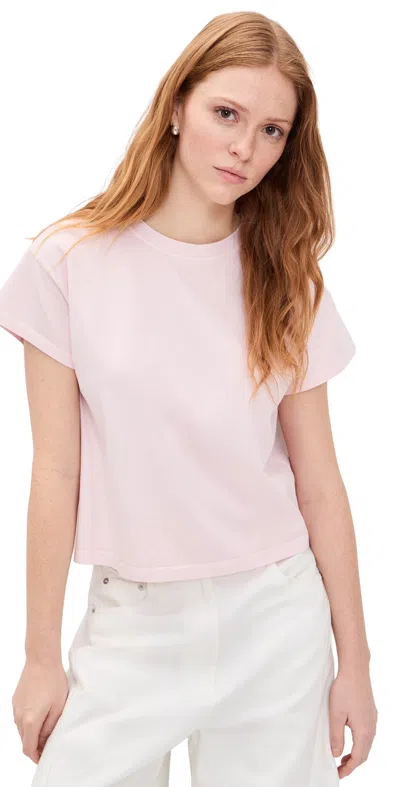Rag & Bone Distressed Washed Kelly Boxy Tee Peony In Pink