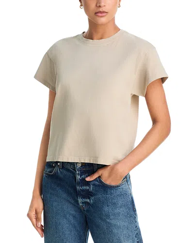 Rag & Bone Distressed Washed Kelly Boxy Tee In Neutral