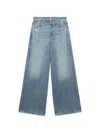 Rag & Bone Distressed Wide-leg Denim In Blue