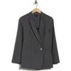Rag & Bone Double-breasted Linen Blazer In Gray