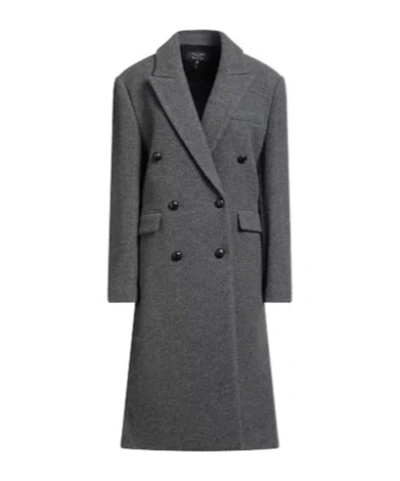 Rag & Bone Double-breasted Long-sleeve Woolen Coat In Gray