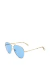 Rag & Bone 더블 브리지 파일럿 프레임 선글라스 In Blue