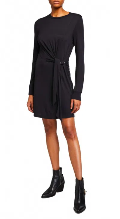 Rag & Bone Draped Shaw Mini Dress In Black