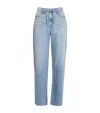 Rag & Bone Drawstring Phoebe Wide-leg Jeans In Blue