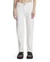 Rag & Bone Dre Featherweight Low Rise Ankle Straight Jeans In Ecru In Ecru