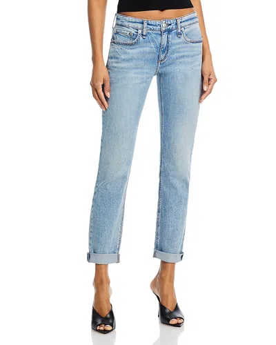 Rag & Bone Dre Low Rise Ankle Slim Boyfriend Jeans In Daphne