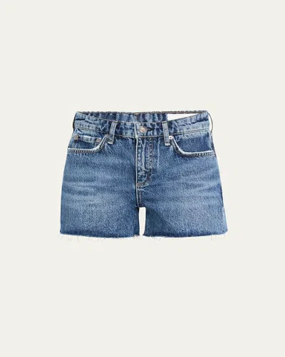 Rag & Bone Dre Low-rise Denim Shorts In Blue