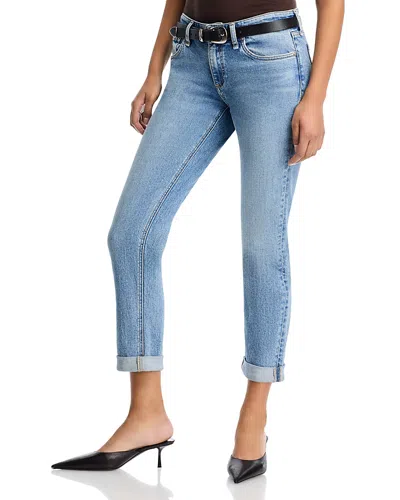Rag & Bone Dre Low Rise Slim Boyfriend Jeans In Redwood In Blue