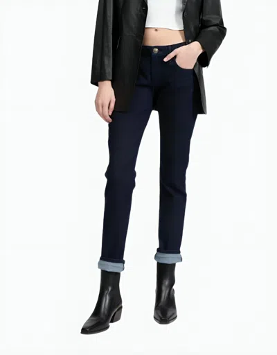 Rag & Bone Dre Low-rise Slim Boyfriend Jeans In Rinse In Blue