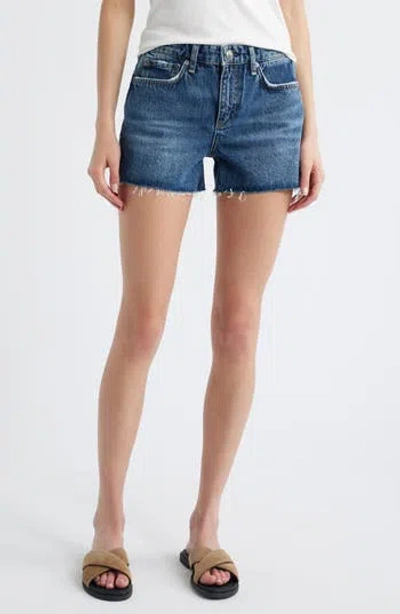RAG & BONE RAG & BONE DRE RAW HEM LOW RISE BOYFRIEND DENIM SHORTS