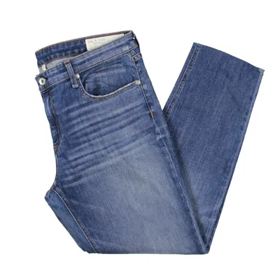 Rag & Bone Dre Womens Low Rise Ankle Boyfriend Jeans In Blue