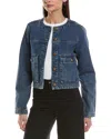 Rag & Bone Minimalist Faded Dark Denim Jacket In Blue
