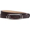 Rag & Bone Duo Rounded Rebound Leather Belt In Brown