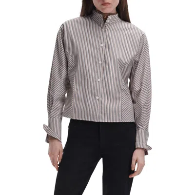 Rag & Bone Dustin Striped Cotton Poplin Shirt In Multi