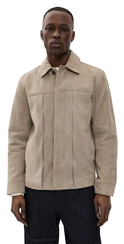 Rag & Bone Dwight Suede Jacket Mink In Brown