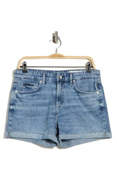 Rag & Bone Dylan Cuffed Denim Shorts In Blue