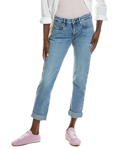 Rag & Bone Dre Low-rise Tulip Slim Boyfriend Jean In Blue