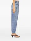 Rag & Bone Elastic-cuff Acid-wash Jeans In Blue