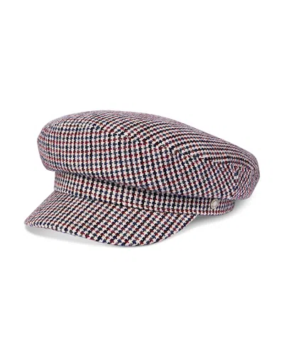 Rag & Bone Eleanor Houndstooth Wool Cap In Gray
