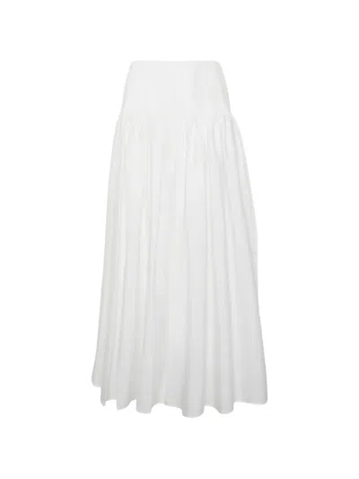 Rag & Bone Elena Smocked-waist Midi Skirt In White