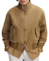 Rag & Bone Eliza Canvas Bomber Jacket In Neutral