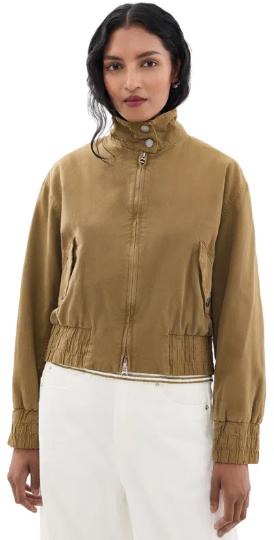 Rag & Bone Eliza Canvas Bomber Jacket Gold