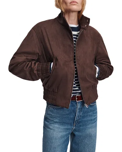 Rag & Bone Eliza Faux Suede Bomber Jacket In Multi