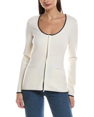 RAG & BONE ELLA SCOOP NECK ZIP-UP WOOL-BLEND CARDIGAN