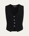 Rag & Bone Ella Wool-blend Vest In Black